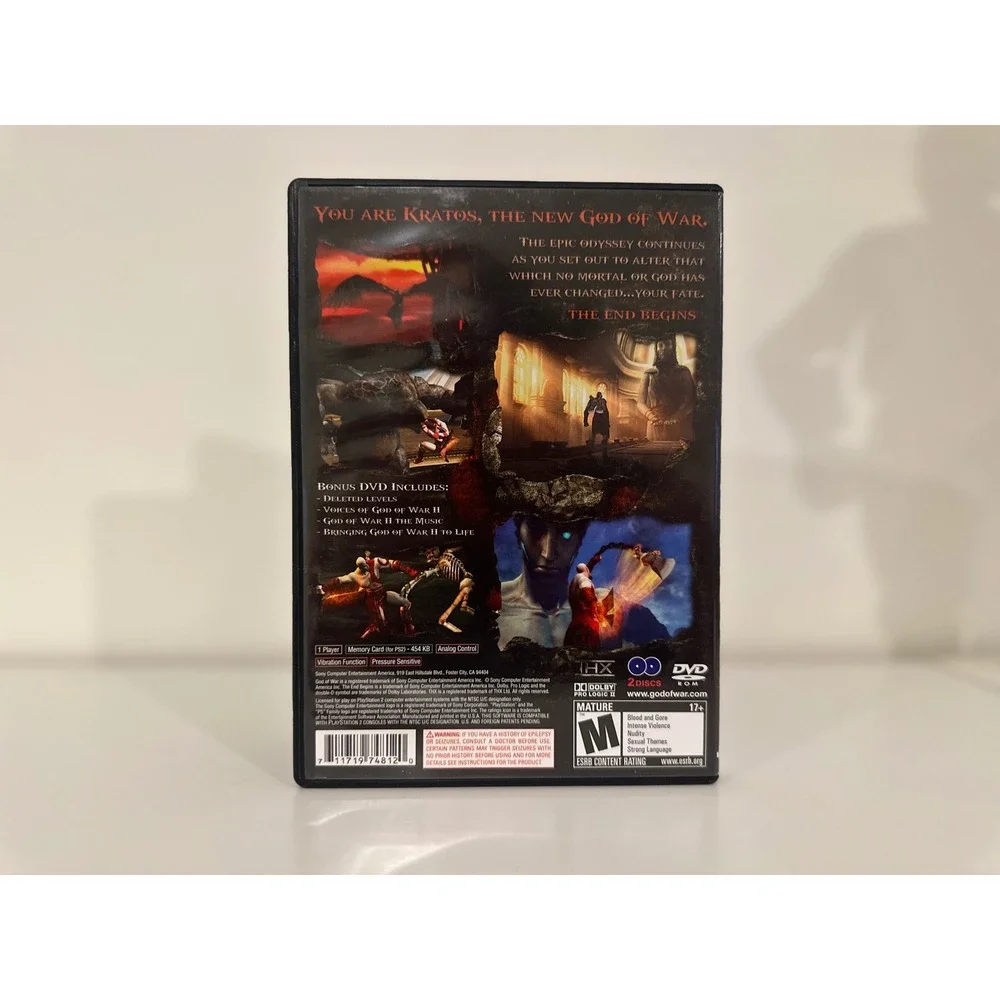 God of War II PS2 Black Label 2 Disc Set Complete CIB w/ Manual Tested 2007